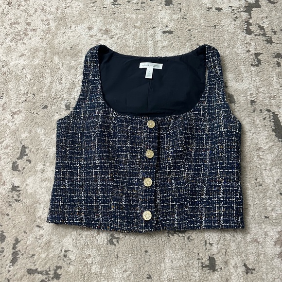 AQUA x Venus Williams Tweed Sleeveless Top Size Medium - Picture 2 of 4